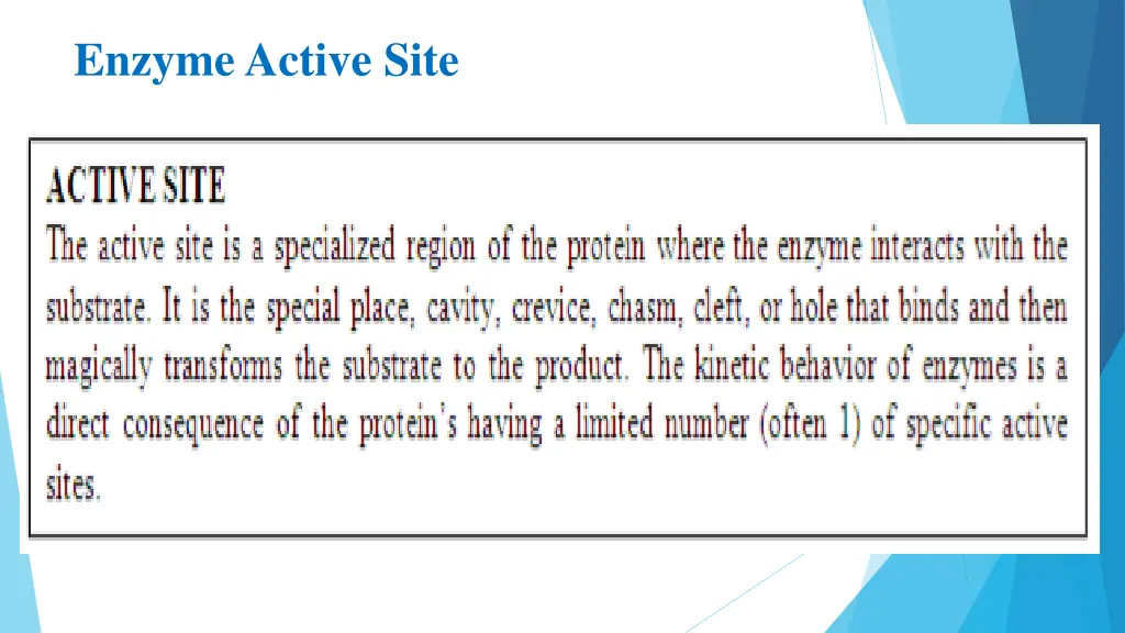 enzyme active site