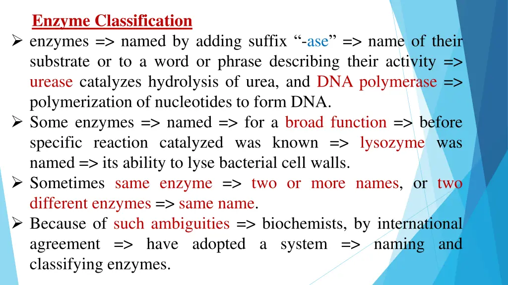enzyme classification enzymes named by adding