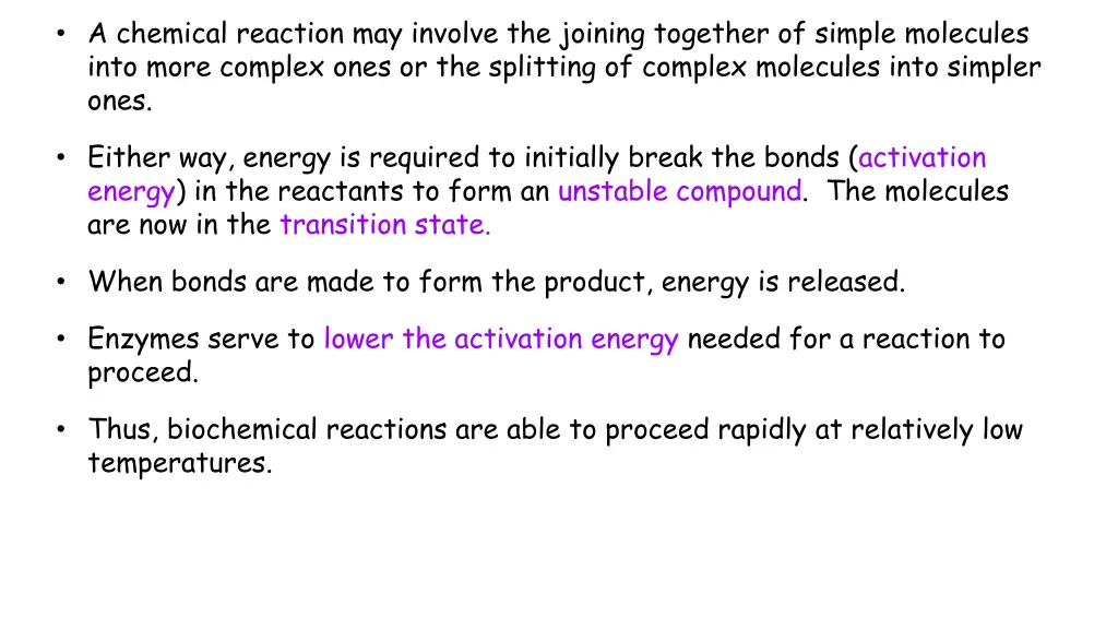 a chemical reaction may involve the joining