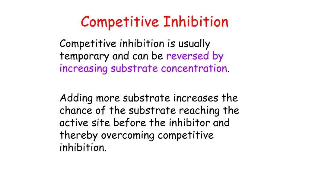 competitive inhibition competitive inhibition