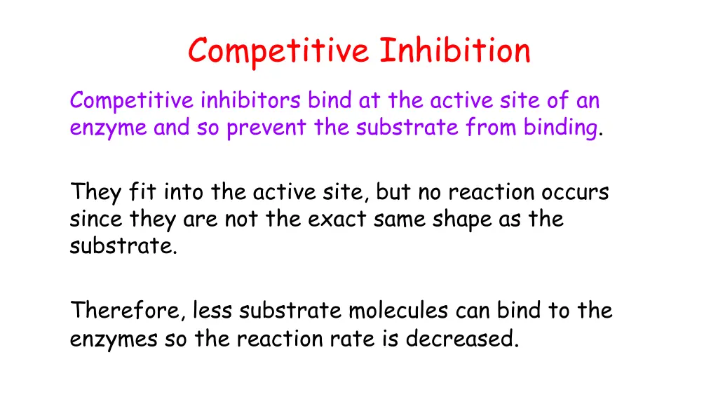 competitive inhibition