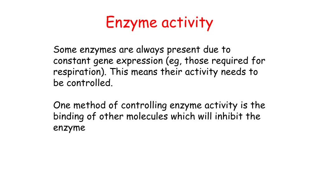 enzyme activity