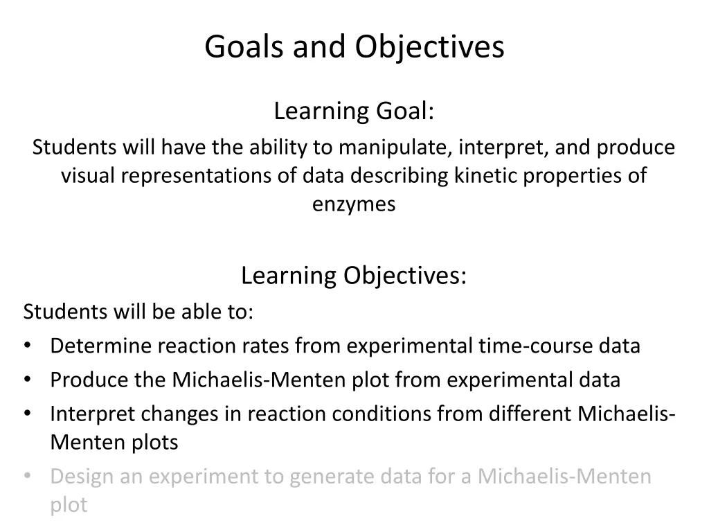 goals and objectives