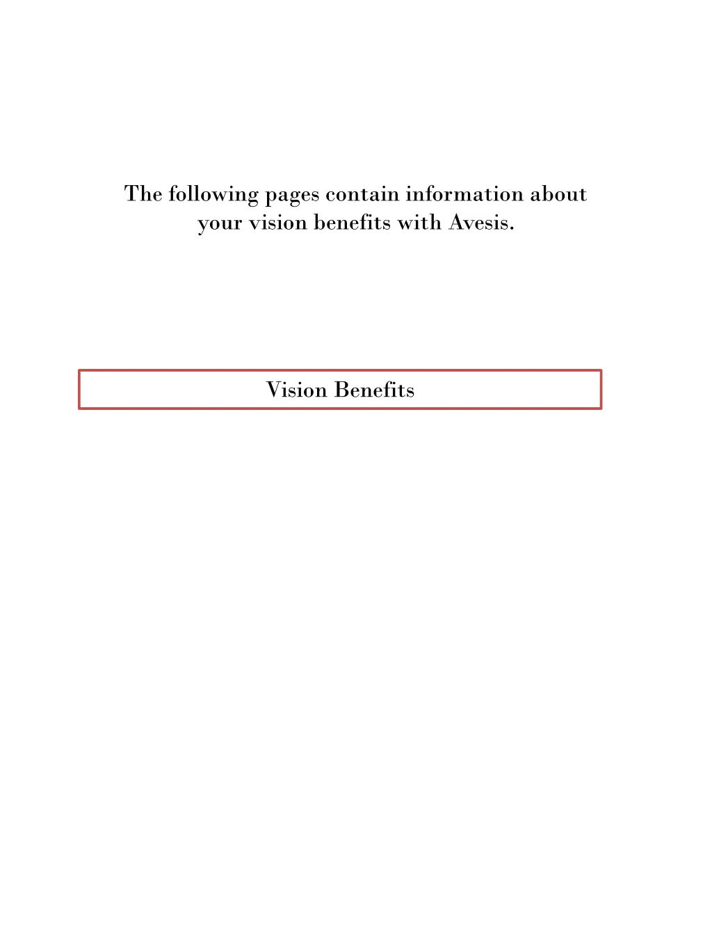 the following pages contain information about 1