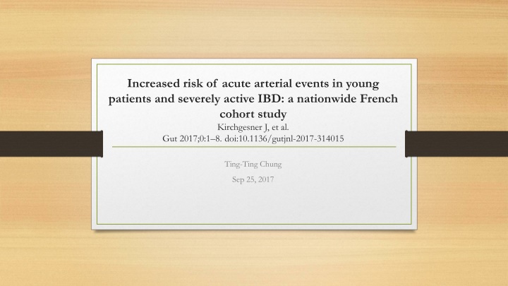 increased risk of acute arterial events in young