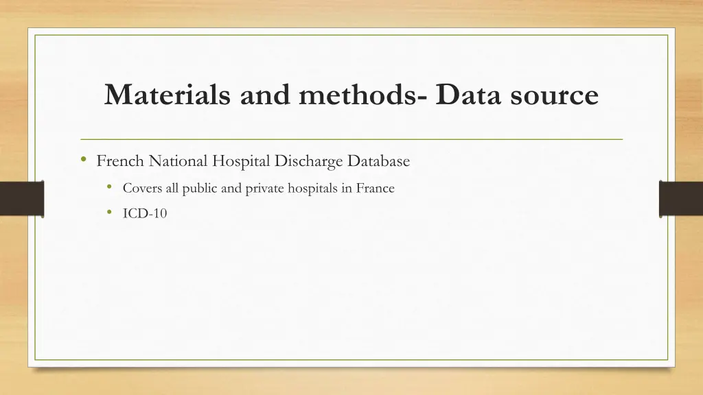 materials and methods data source