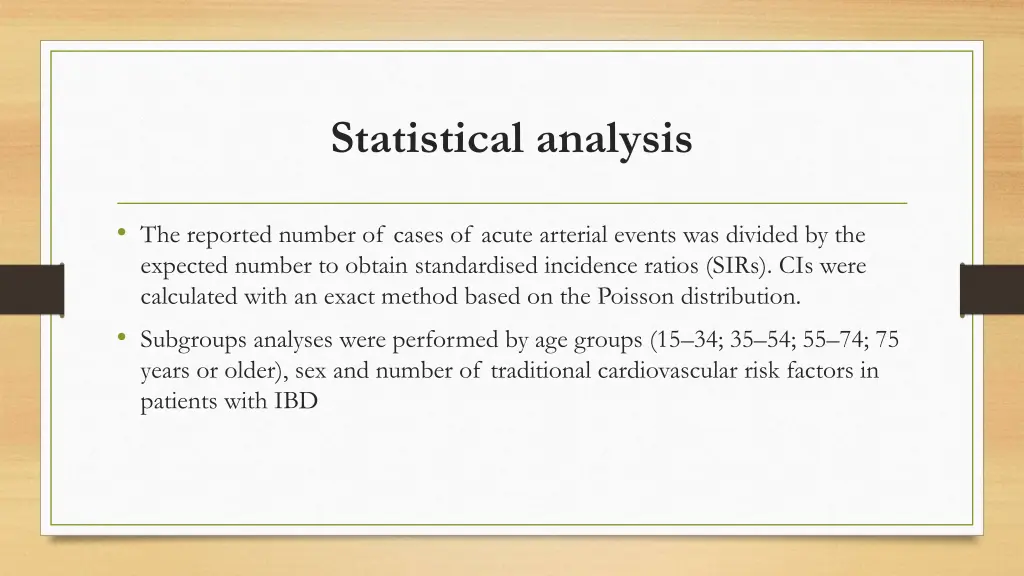 statistical analysis 1
