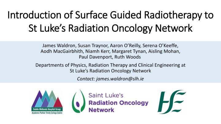 introduction of surface guided radiotherapy