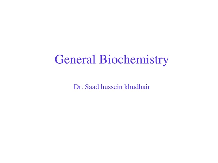 general biochemistry