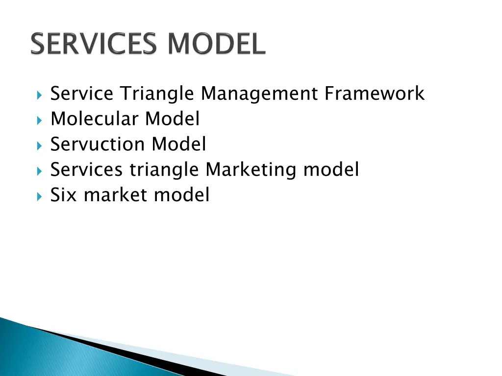 service triangle management framework molecular