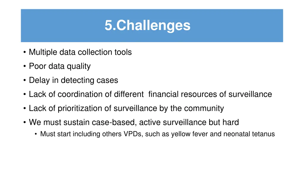 5 challenges