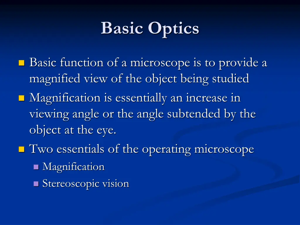 basic optics