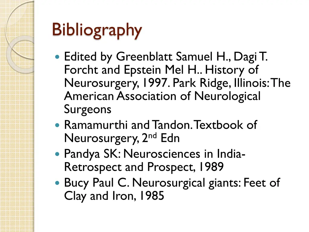 bibliography