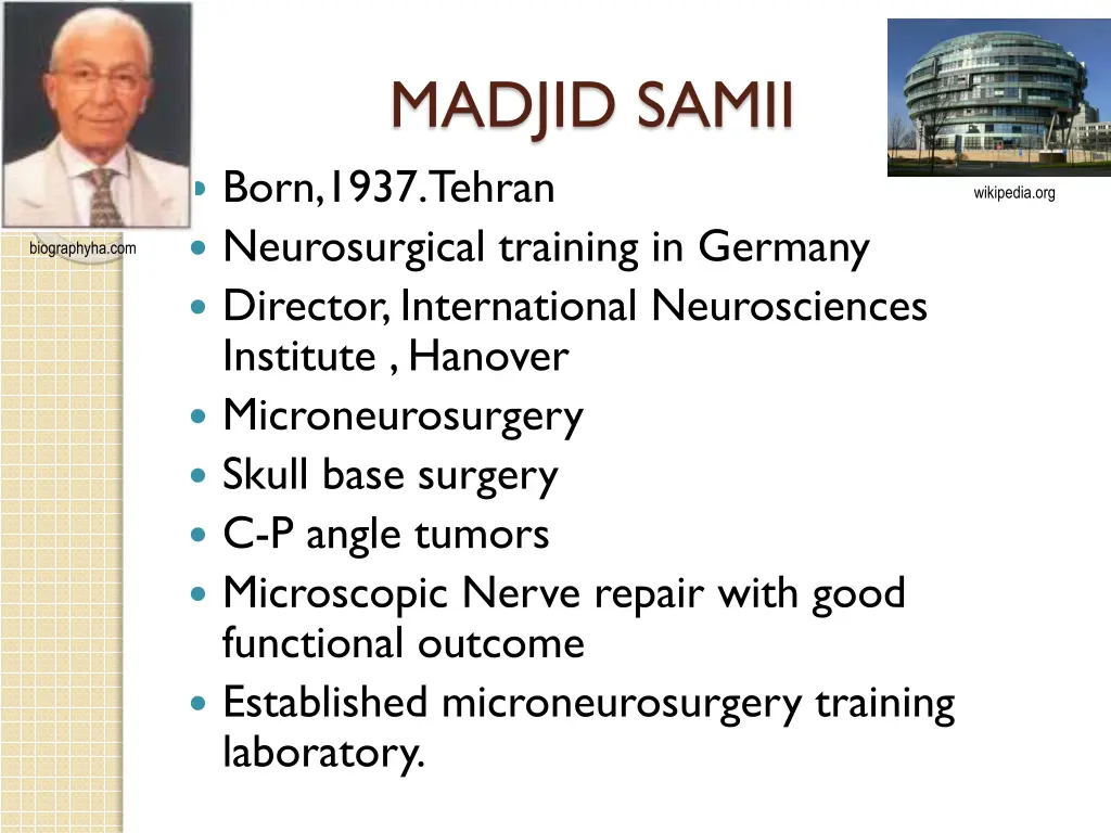 madjid samii born 1937 tehran neurosurgical