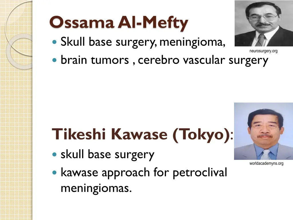 ossama al mefty skull base surgery meningioma