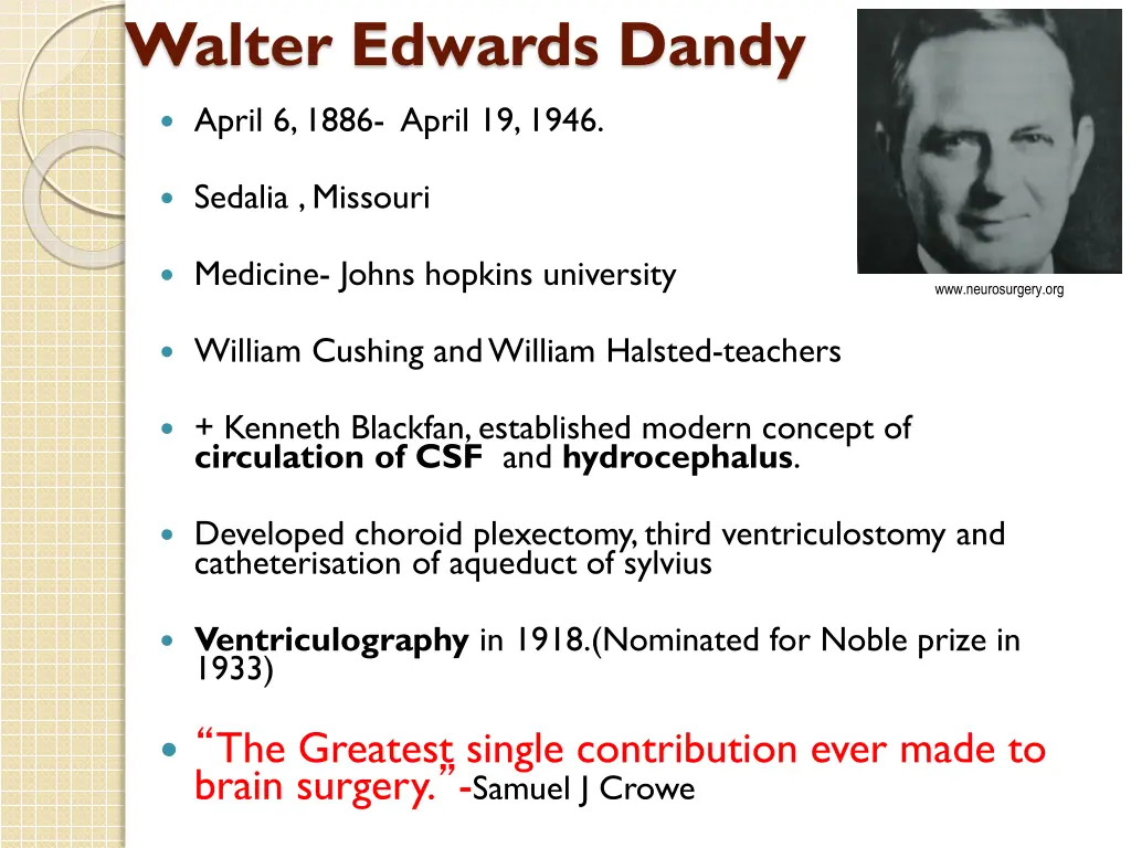 walter edwards dandy