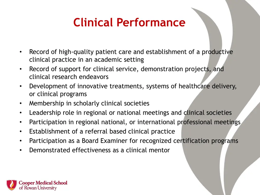 clinical performance
