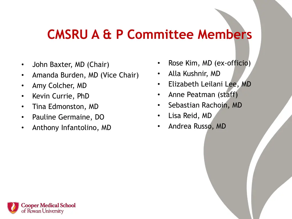 cmsru a p committee members