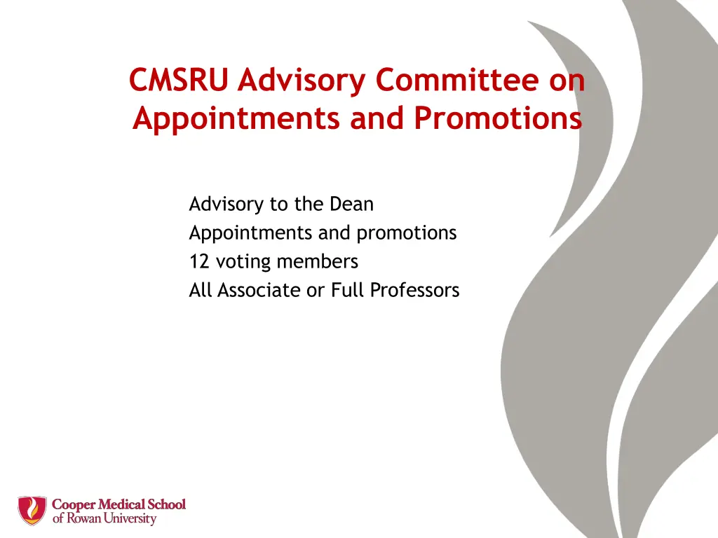 cmsru advisory committee on appointments