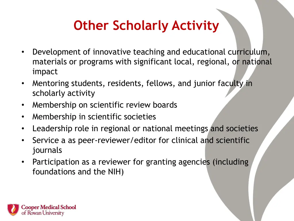 other scholarly activity