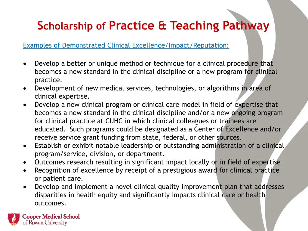 s cholarship of practice teaching pathway