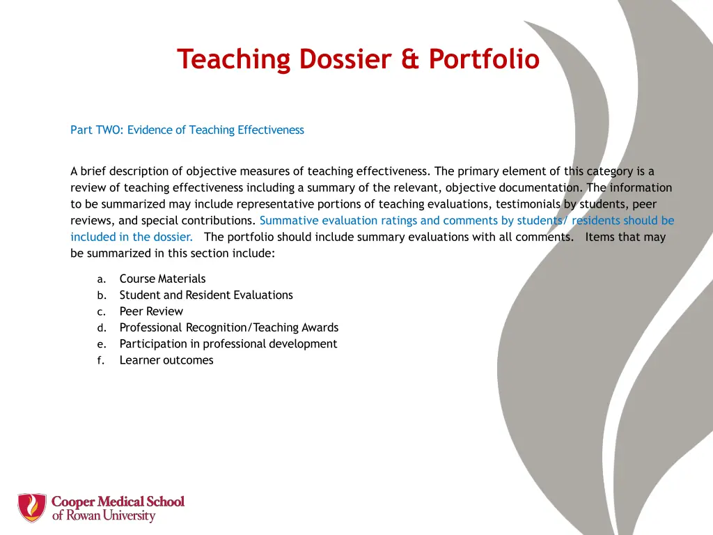 teaching dossier portfolio 1