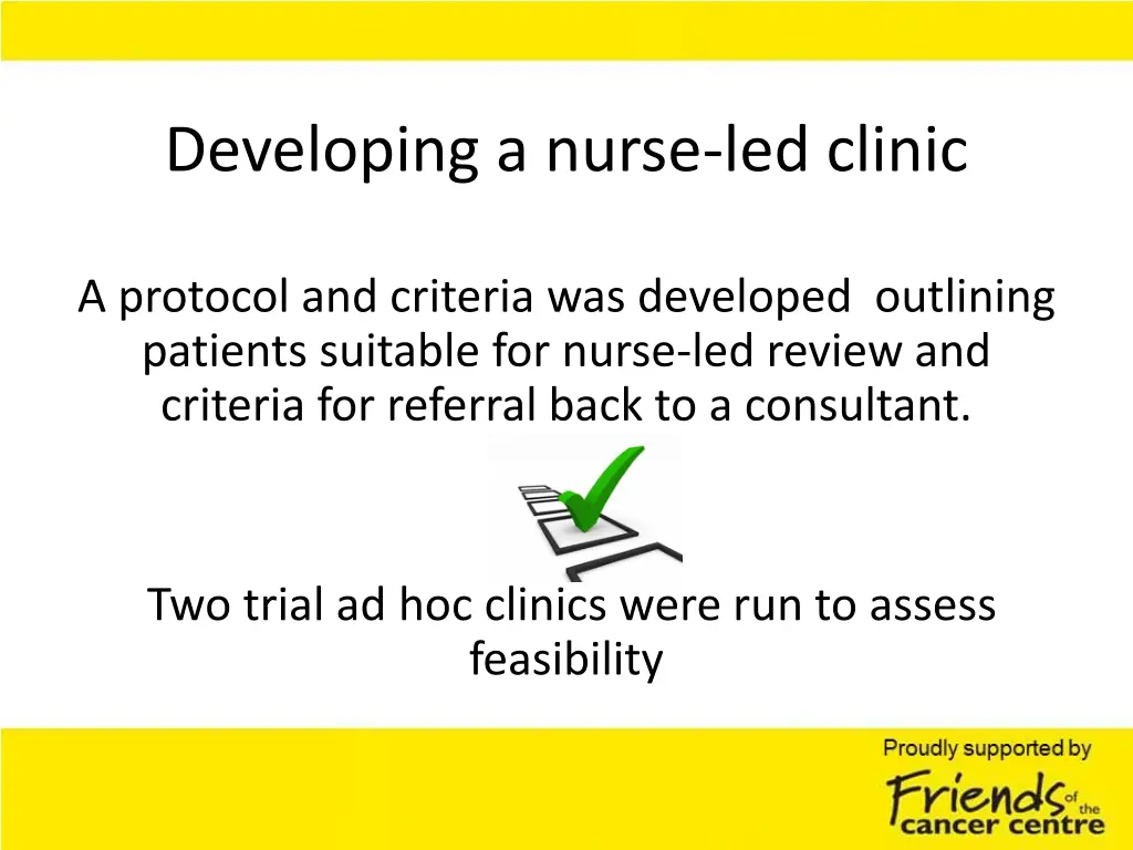 developing a nurse led clinic 1