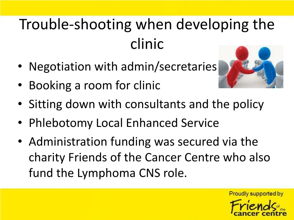 trouble shooting when developing the clinic