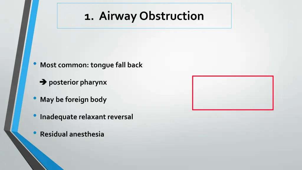 1 airway obstruction