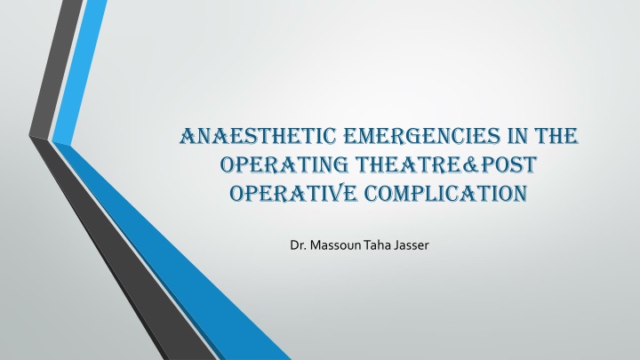 anaesthetic emergencies in the operating theatre