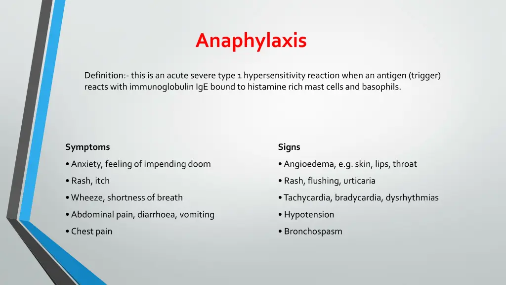 anaphylaxis
