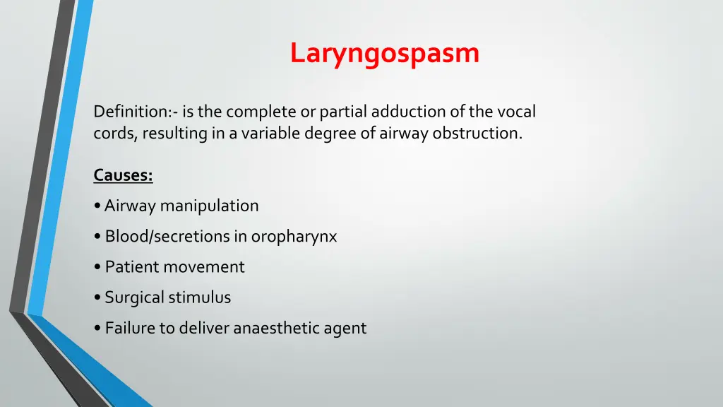 laryngospasm