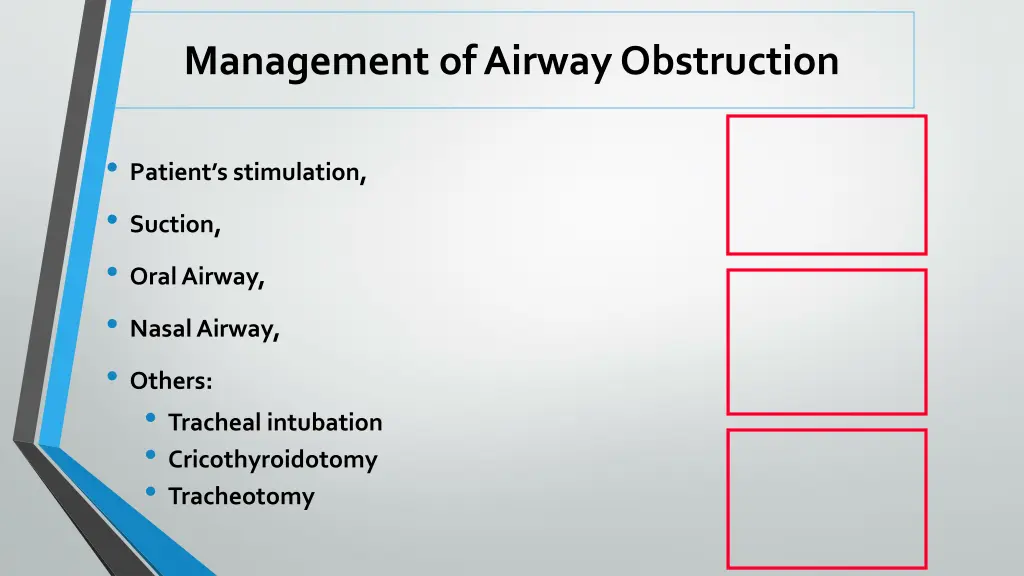 management of airway obstruction