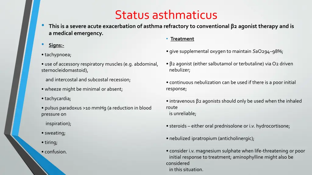 status asthmaticus