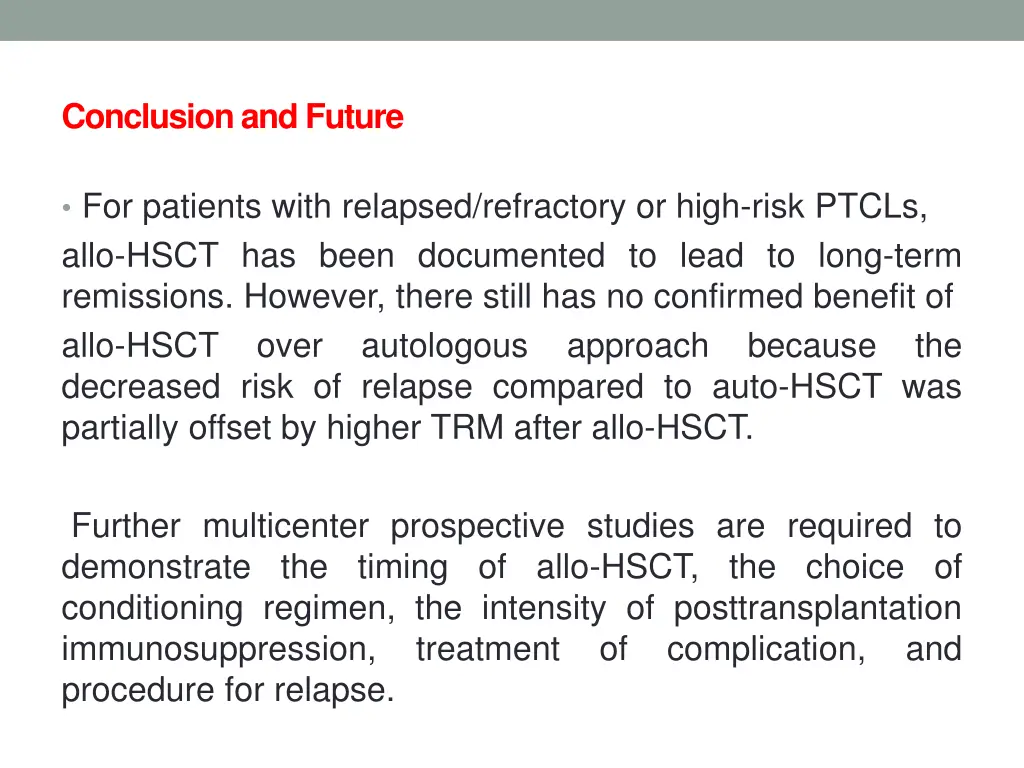 conclusion and future
