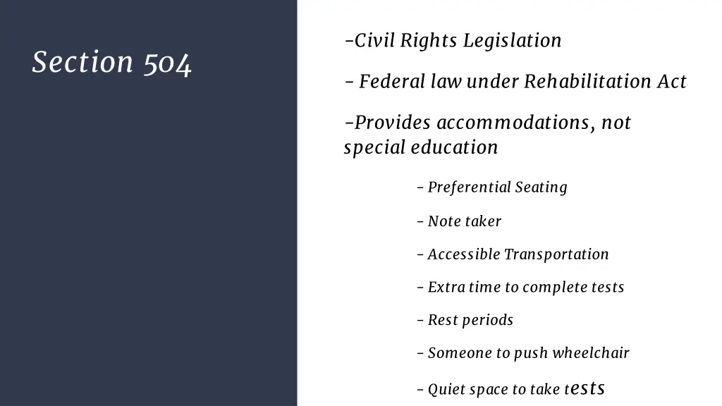 civil rights legislation