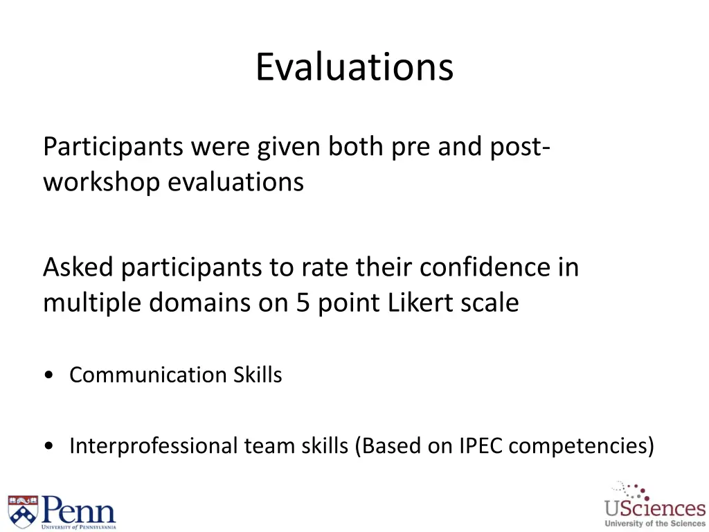 evaluations