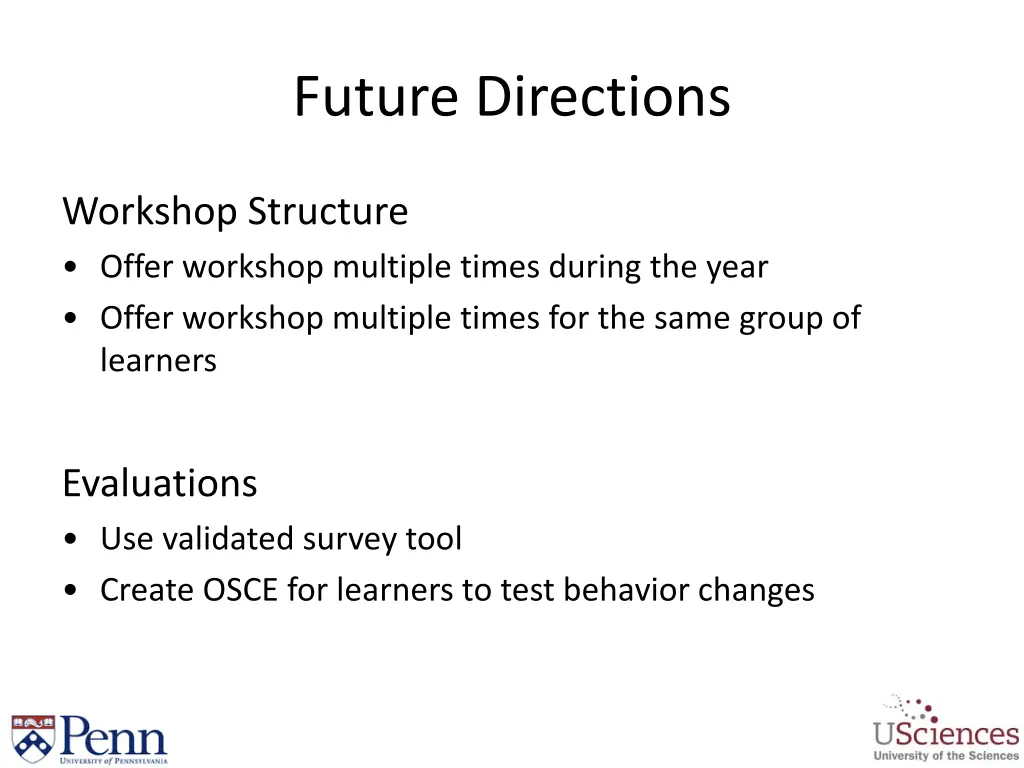 future directions