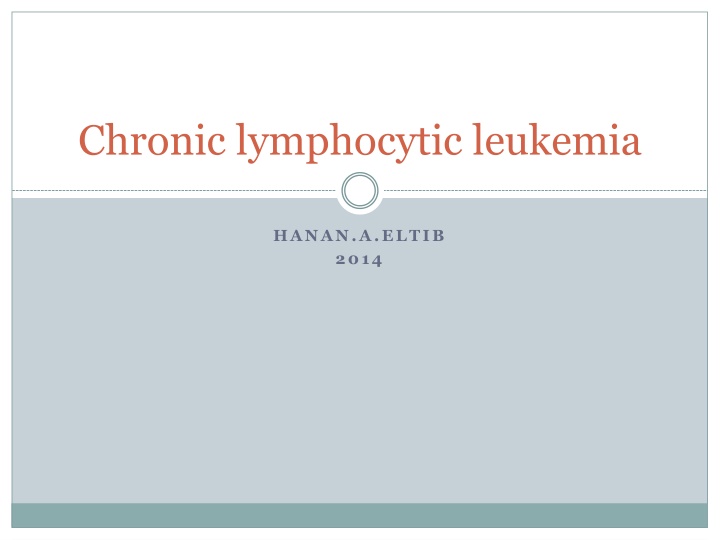 chronic lymphocytic leukemia