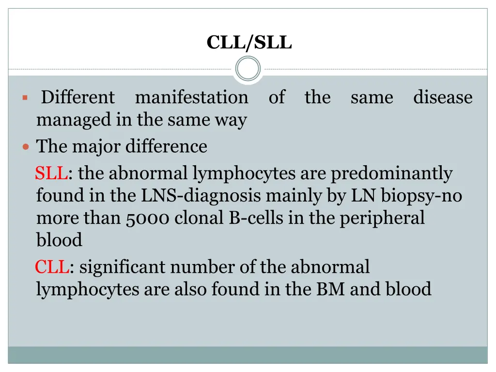 cll sll