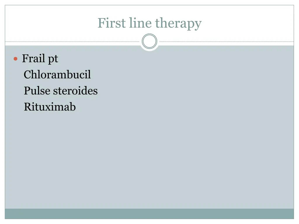 first line therapy 1