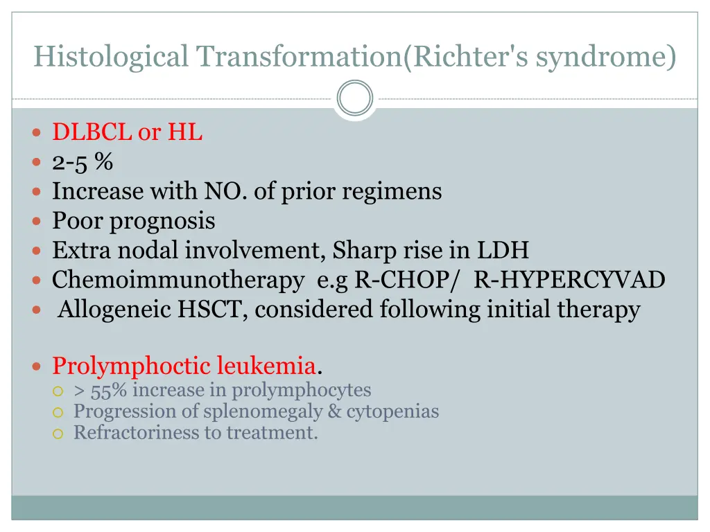 histological transformation