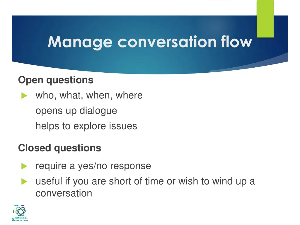 manage conversation flow