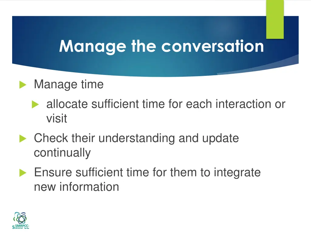 manage the conversation