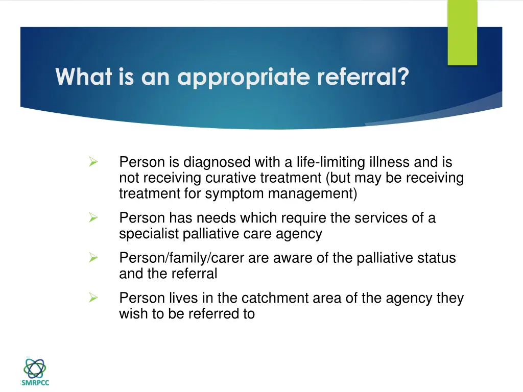 what is an appropriate referral
