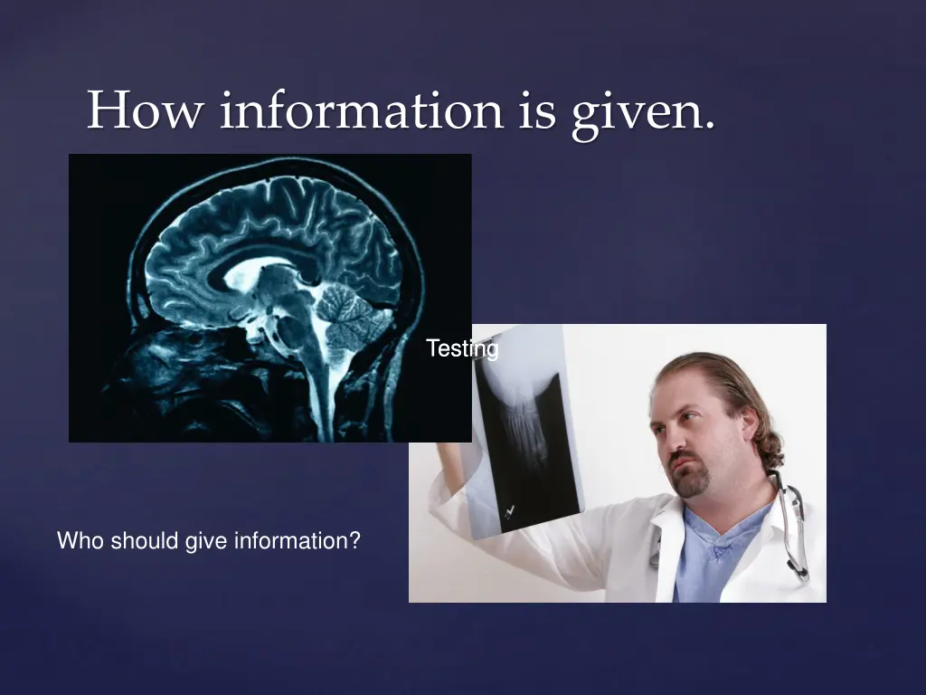 how information is given