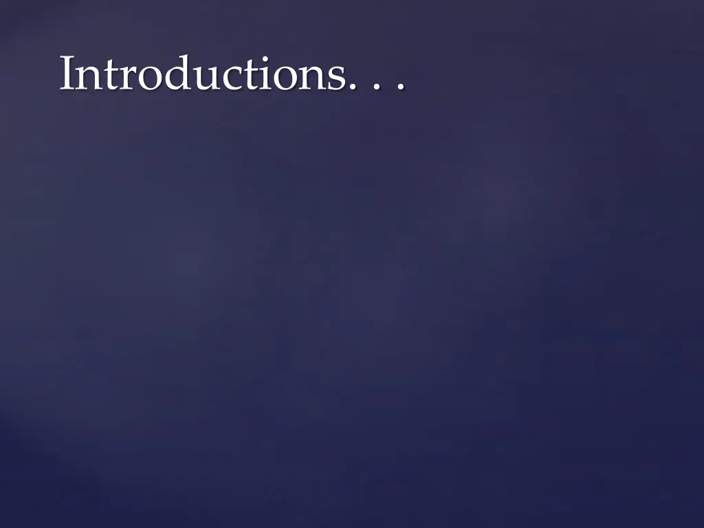 introductions