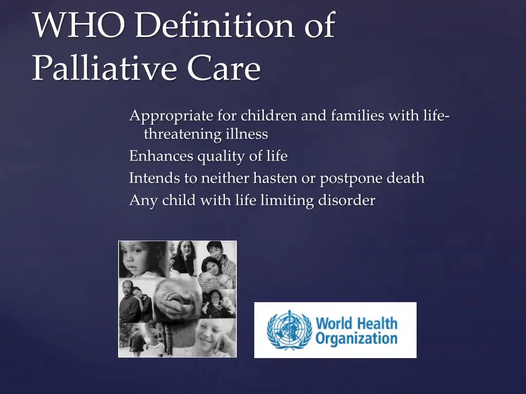 who definition of palliative care