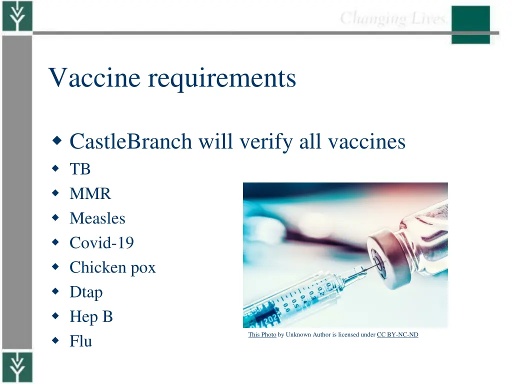 vaccine requirements