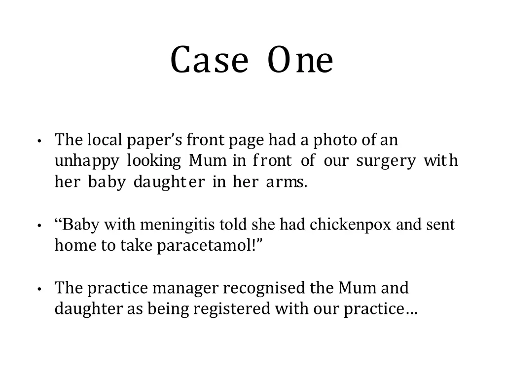 case one